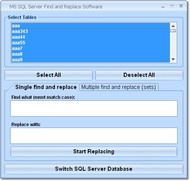 MS SQL Server Find and Replace Software screenshot